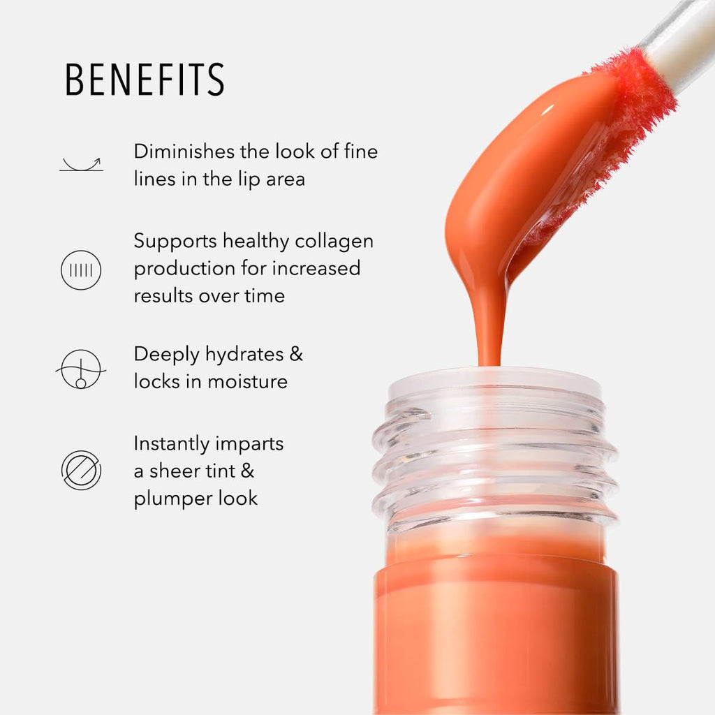 HydroPeptide Perfecting Gloss, Lip Plumping Gloss & Hydrating Treatment, Volumizing Collagen-Boosting Enhancer with Hyaluronic Acid & Peptides, Nude Pearl, 0.13 Ounce - Maple Wellness Supplements