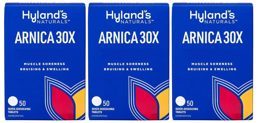 Hyland's Arnica 30x 50 Tablets (3 Pack = 150 Tablets), Bruising, Swelling, Muscle Pain Relief - TrustMedUSA