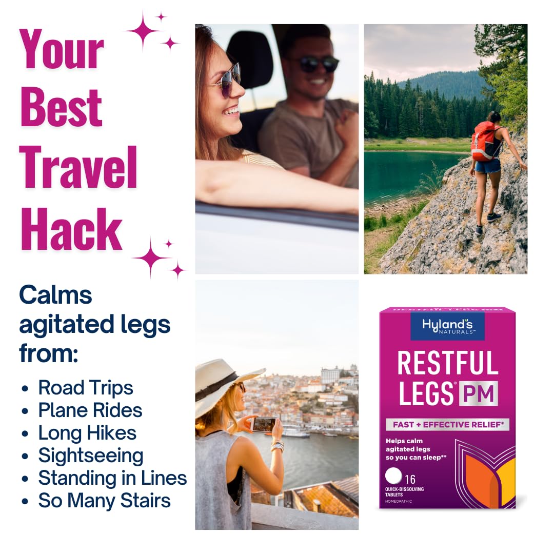 Hyland's Restful Legs PM, Nighttime Formula, Calms Agitated Legs so You Can Sleep, 50 Quick Dissolving Tablets - Maple Wellness Supplements