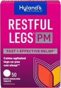 Hyland's Restful Legs PM, Nighttime Formula, Calms Agitated Legs so You Can Sleep, 50 Quick Dissolving Tablets - Maple Wellness Supplements