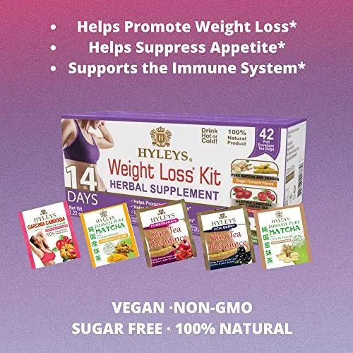 Hyleys 14 Day Weight Loss Tea - 42 Tea Bags (1 Pack), Detox Tea for Cleanse - TrustMedUSA