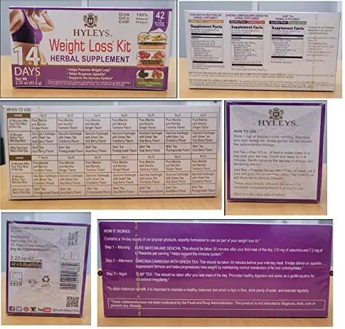Hyleys 14 Day Weight Loss Tea - 42 Tea Bags (1 Pack), Detox Tea for Cleanse - TrustMedUSA