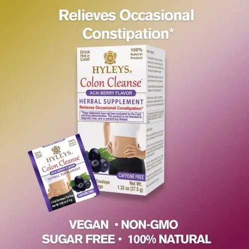 Hyleys Colon Cleanse Tea Acai Berry Flavor - 25 Tea Bags (12 Pack - 300 Tea Bags Total) - TrustMedUSA