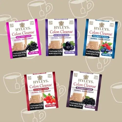 Hyleys Colon Cleanse Tea Assorted Flavors - 42 Tea Bags (1 Pack) - TrustMedUSA