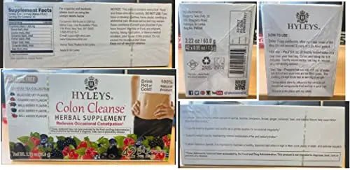 Hyleys Colon Cleanse Tea Assorted Flavors - 42 Tea Bags (12 Pack - 504 Tea Bags Total) - TrustMedUSA
