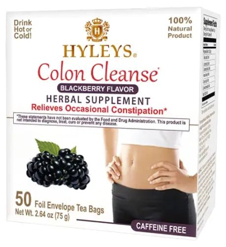 Hyleys Colon Cleanse Tea Blackberry Flavor - 50 Tea Bags (6 Pack - 300 Tea Bags Total) - TrustMedUSA