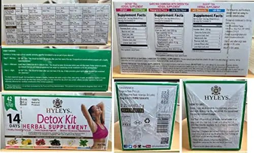 Hyleys Detox Tea 14 Days Kit - 42 Tea Bags - Herbal Supplement - Mother's Mother's Day - TrustMedUSA