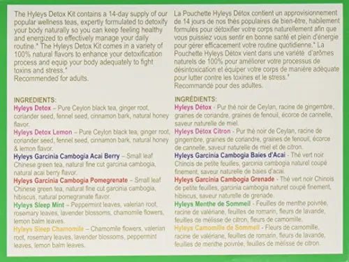 Hyleys Detox Tea 14 Days Kit - 42 Tea Bags - Herbal Supplement - Mother's Mother's Day - TrustMedUSA