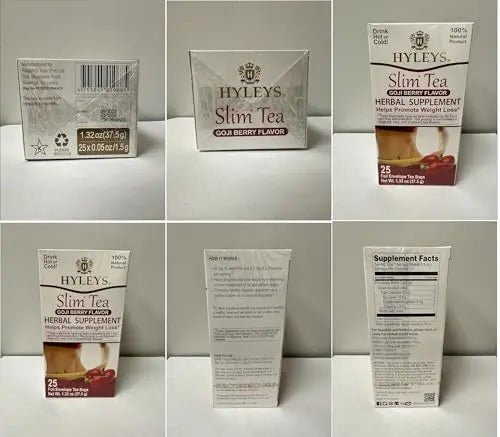 Hyleys Slim Tea Goji Berry Flavor - Weight Loss Herbal Supplement Cleanse and Detox - TrustMedUSA