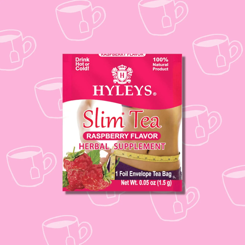 Hyleys Slim Tea Raspberry Flavor - Weight Loss Herbal Supplement Cleanse and Detox - TrustMedUSA