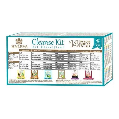 HYLEYS Tea 14 Days Cleanse Kit - 42 Tea Bags (100% Natural, Sugar Free, Gluten Free - TrustMedUSA