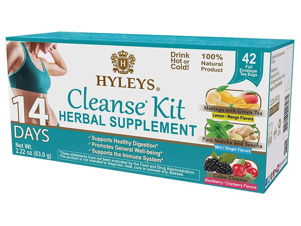 HYLEYS Tea 14 Days Cleanse Kit - 42 Tea Bags (100% Natural, Sugar Free, Gluten Free - TrustMedUSA
