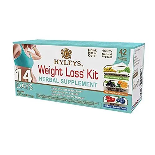 HYLEYS Tea for Cleanse and Weight Loss - New 14 Day Weight Loss Kit - 42 Tea Bags - TrustMedUSA