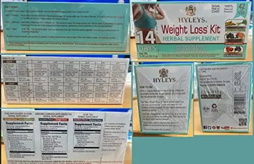 HYLEYS Tea for Cleanse and Weight Loss - New 14 Day Weight Loss Kit - 42 Tea Bags - TrustMedUSA