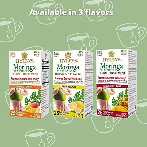 Hyleys Tea Moringa Oleifera with Lemon Flavor - 25 Tea Bags (Miracle Tree Tea) - TrustMedUSA