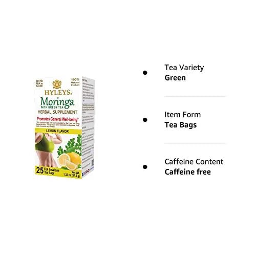 Hyleys Tea Moringa Oleifera with Lemon Flavor - 25 Tea Bags (Miracle Tree Tea) - TrustMedUSA