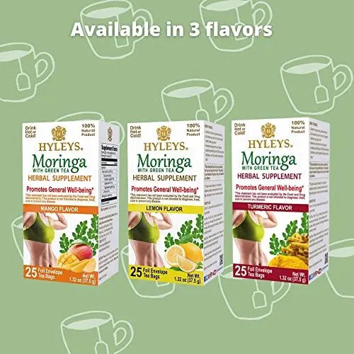Hyleys Tea Moringa Oleifera with Mango Flavor - 25 Tea Bags (Miracle Tree Tea) - TrustMedUSA