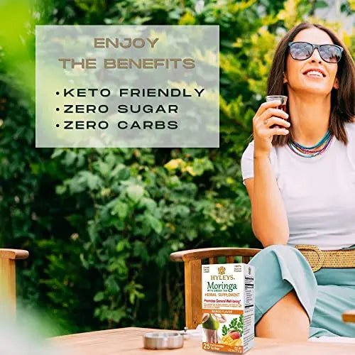 Hyleys Tea Moringa Oleifera with Mango Flavor - 25 Tea Bags (Miracle Tree Tea) - TrustMedUSA
