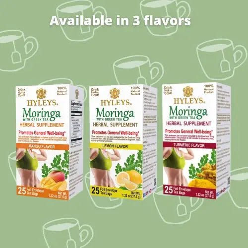 Hyleys Tea Moringa Oleifera with Mango Flavor - 50 Tea Bags (6 Pack - 300 Tea Bags total) (Miracle Tree Tea) - TrustMedUSA