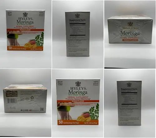 Hyleys Tea Moringa Oleifera with Mango Flavor - 50 Tea Bags (6 Pack - 300 Tea Bags total) (Miracle Tree Tea) - TrustMedUSA