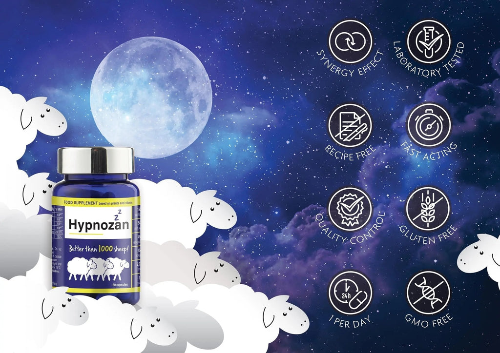 Hypnozan. 60 Easy Nights in Every Pack - 60 Capsules, Just One Before Bed. Natural - TrustMedUSA