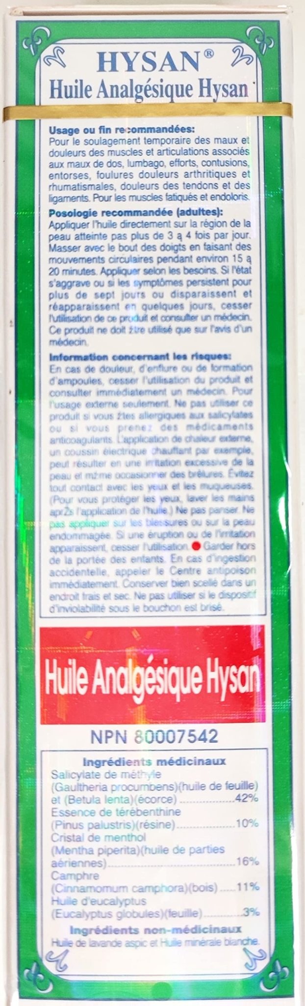 Hysan Pain Reliever Oil Y - TrustMedUSA
