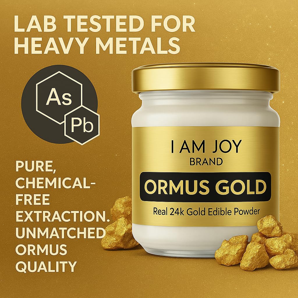 I Am Joy co. Pure Ormus White Gold Powder Monoatomic M-State 24k 99.99% | No Plastic, No Lye, No Dyes, No Fillers | 22 Grams - TrustMedUSA