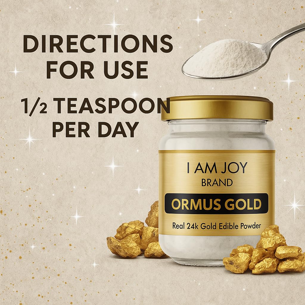 I Am Joy co. Pure Ormus White Gold Powder Monoatomic M-State 24k 99.99% | No Plastic, No Lye, No Dyes, No Fillers | 22 Grams - TrustMedUSA