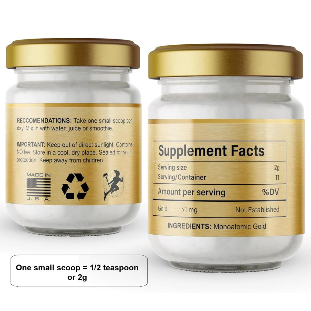 I Am Joy co. Pure Ormus White Gold Powder Monoatomic M-State 24k 99.99% | No Plastic, No Lye, No Dyes, No Fillers | 22 Grams - TrustMedUSA