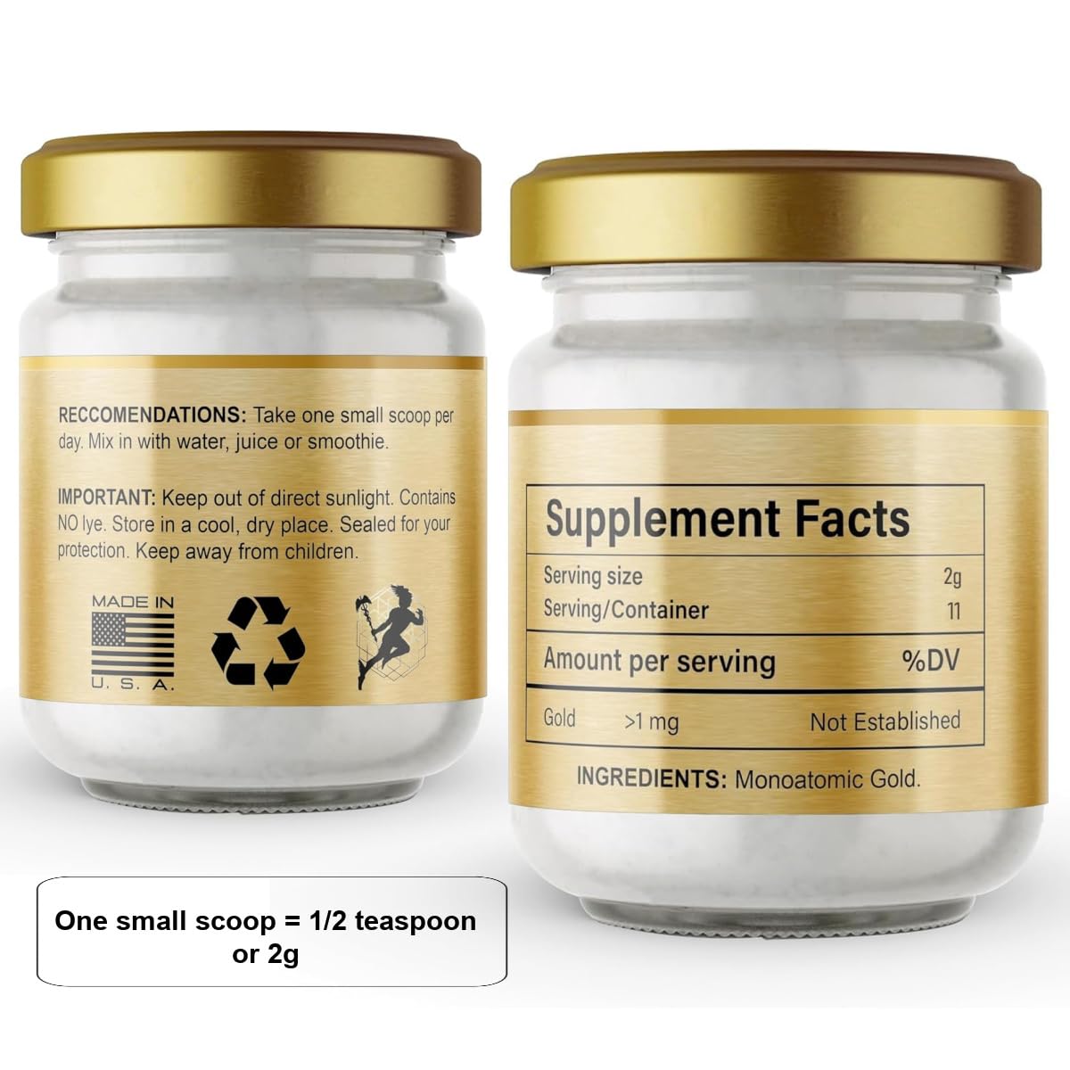 I Am Joy co. Pure Ormus White Gold Powder Monoatomic M-State 24k 99.99% | No Plastic, No Lye, No Dyes, No Fillers | 22 Grams - TrustMedUSA
