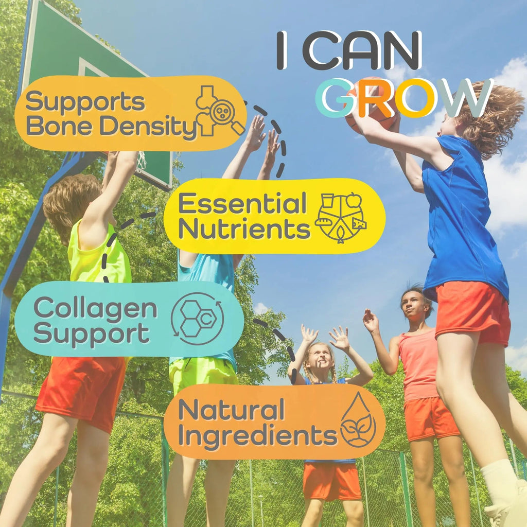 I Can Grow (3 Pack) Height Boosters for Kids 10+, Teen Vitamins for tru Height - Natural Growth Supplement for Optimal Development - Supports Bone Strength and Immune Health with Colostrum - TrustMedUSA