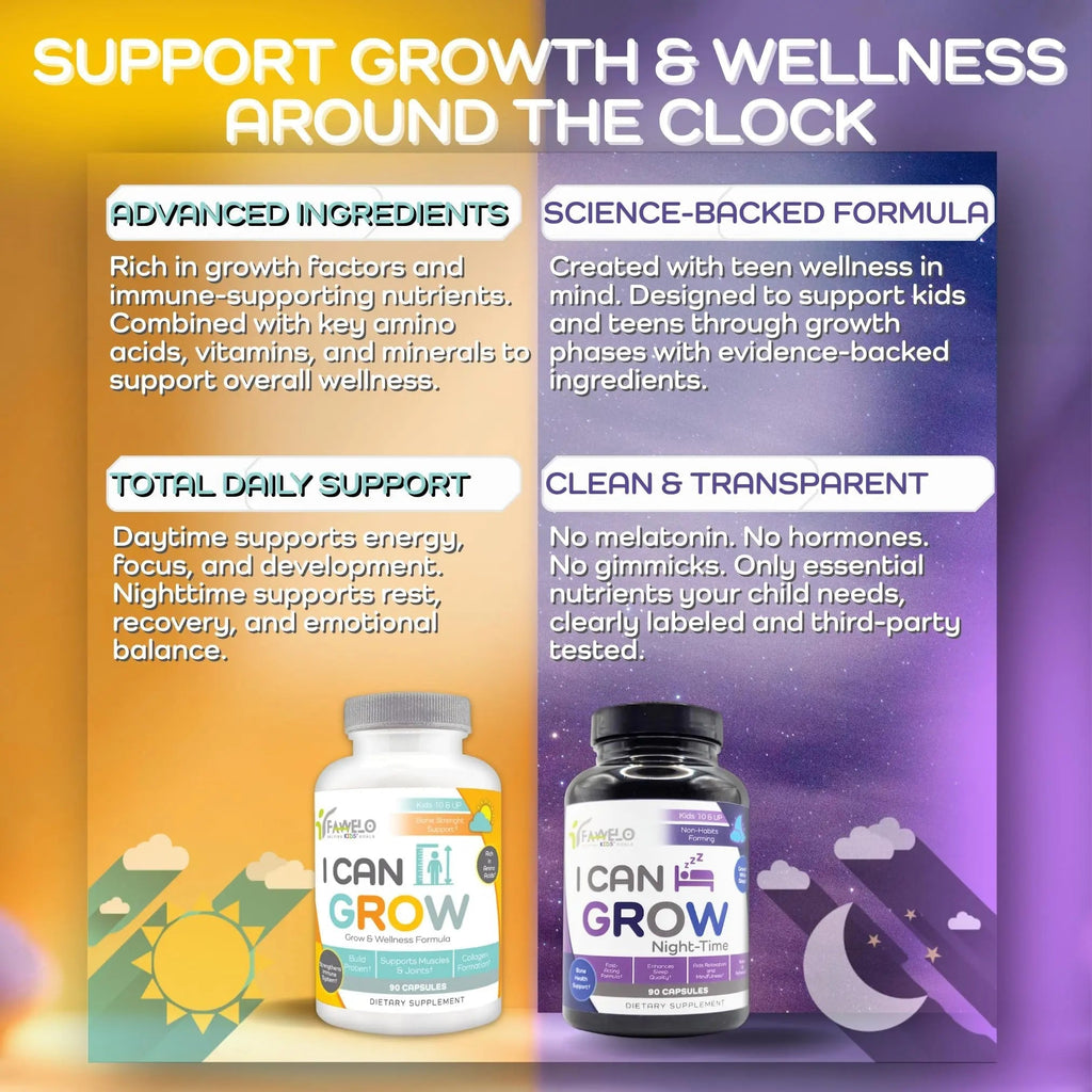 I Can Grow NightTime Kids Vitamins Multivitamin Sleep Aid | Magnesium for Kids with Magnesium Bisglycinate | Natural Calm & Recovery | - TrustMedUSA