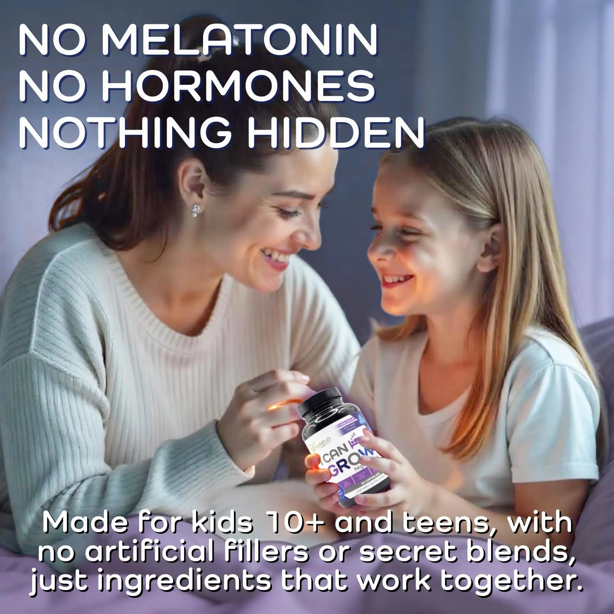 I Can Grow NightTime Kids Vitamins Multivitamin Sleep Aid | Magnesium for Kids with Magnesium Bisglycinate | Natural Calm & Recovery | - TrustMedUSA