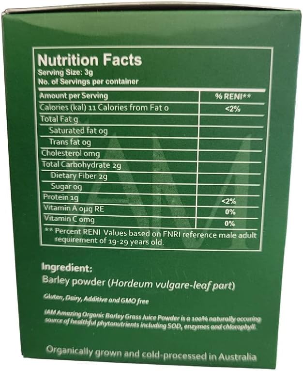 IAM Amazing Pure Organic Barley Powder Drink Barley Green Natural Blend - TrustMedUSA