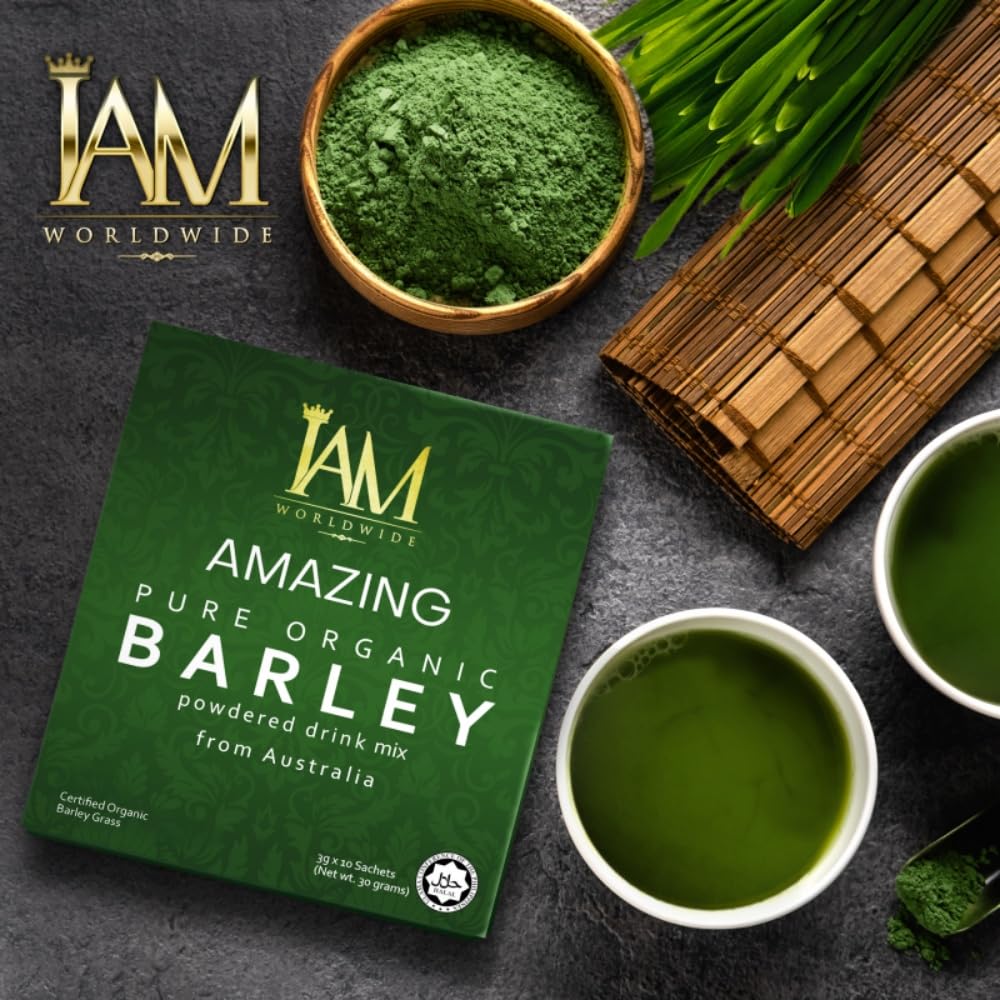 IAM Amazing Pure Organic Barley Powder Drink Barley Green Natural Blend - TrustMedUSA