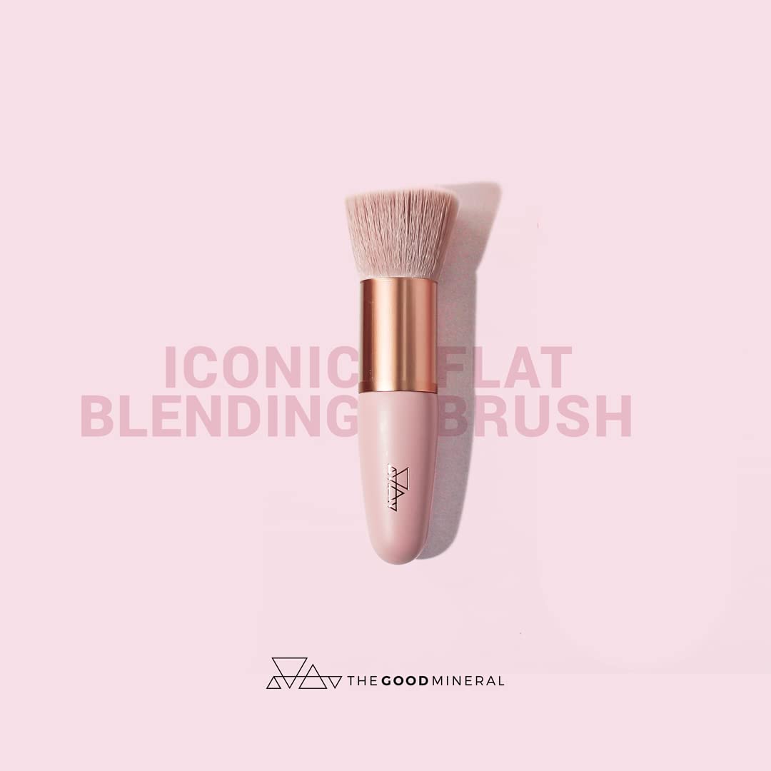 Iconic Flat Blending Brush - The Good Mineral | Best Brush for Loose Powder | Vegan - Maple Wellness Supplements