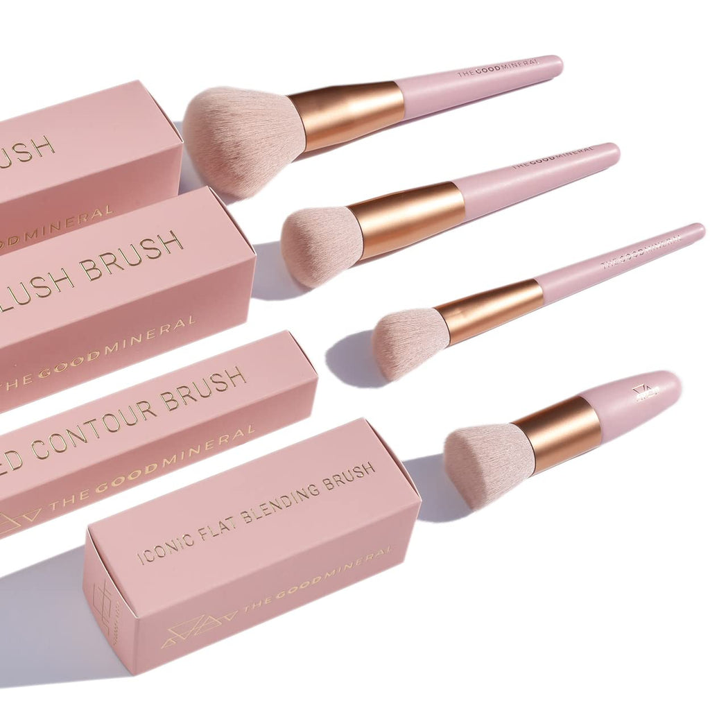 Iconic Flat Blending Brush - The Good Mineral | Best Brush for Loose Powder | Vegan - Maple Wellness Supplements