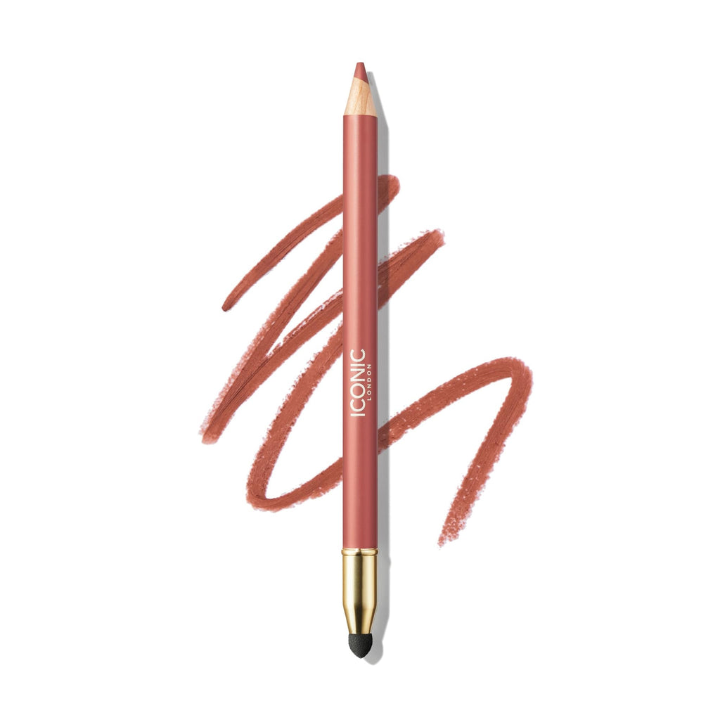 ICONIC LONDON Fuller Pout Sculpting Lip Liner | Blendable, Dual Ended Lip Liner with Creamy Colour and Lip Sponge for Buffing, Cruelty-Free, Vegan Makeup (Sister Sister) 0.036 Oz - Maple Wellness Supplements