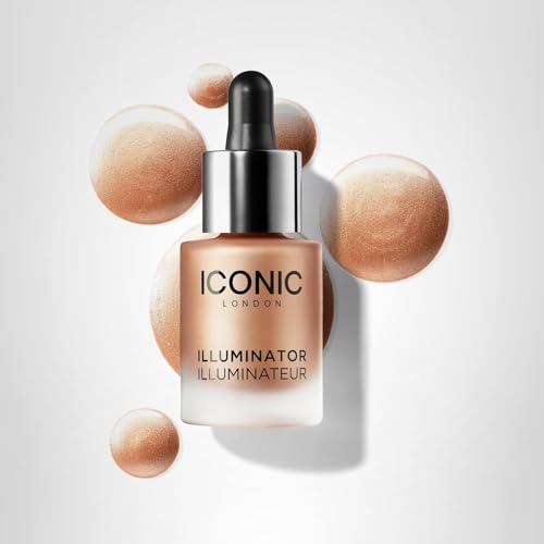 ICONIC LONDON Illuminator | Liquid Highlighting Drops for a Radiant Glow, Cruelty-Free, Vegan Makeup, Original (Champagne Shimmer) 0.45 Fl oz - TrustMedUSA