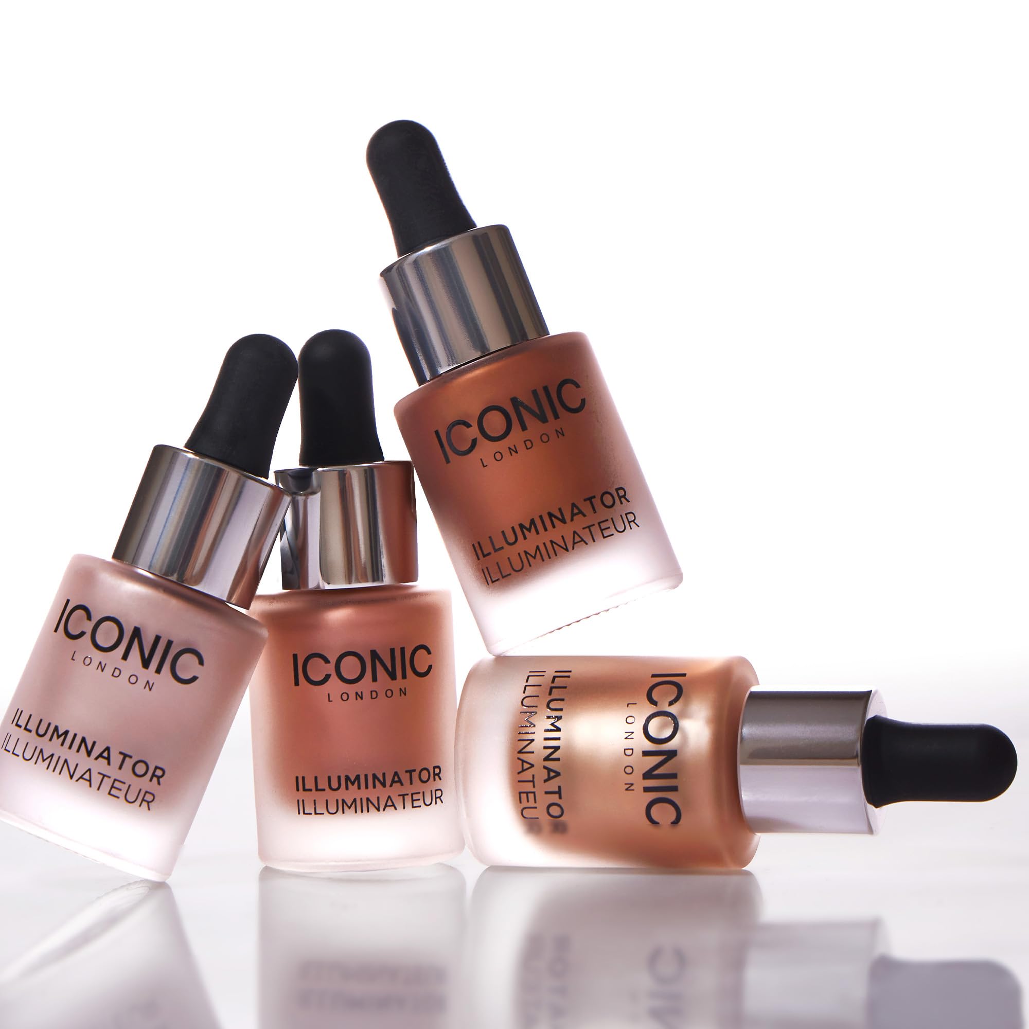 ICONIC LONDON Illuminator | Liquid Highlighting Drops for a Radiant Glow, Cruelty-Free, Vegan Makeup, Original (Champagne Shimmer) 0.45 Fl oz - TrustMedUSA