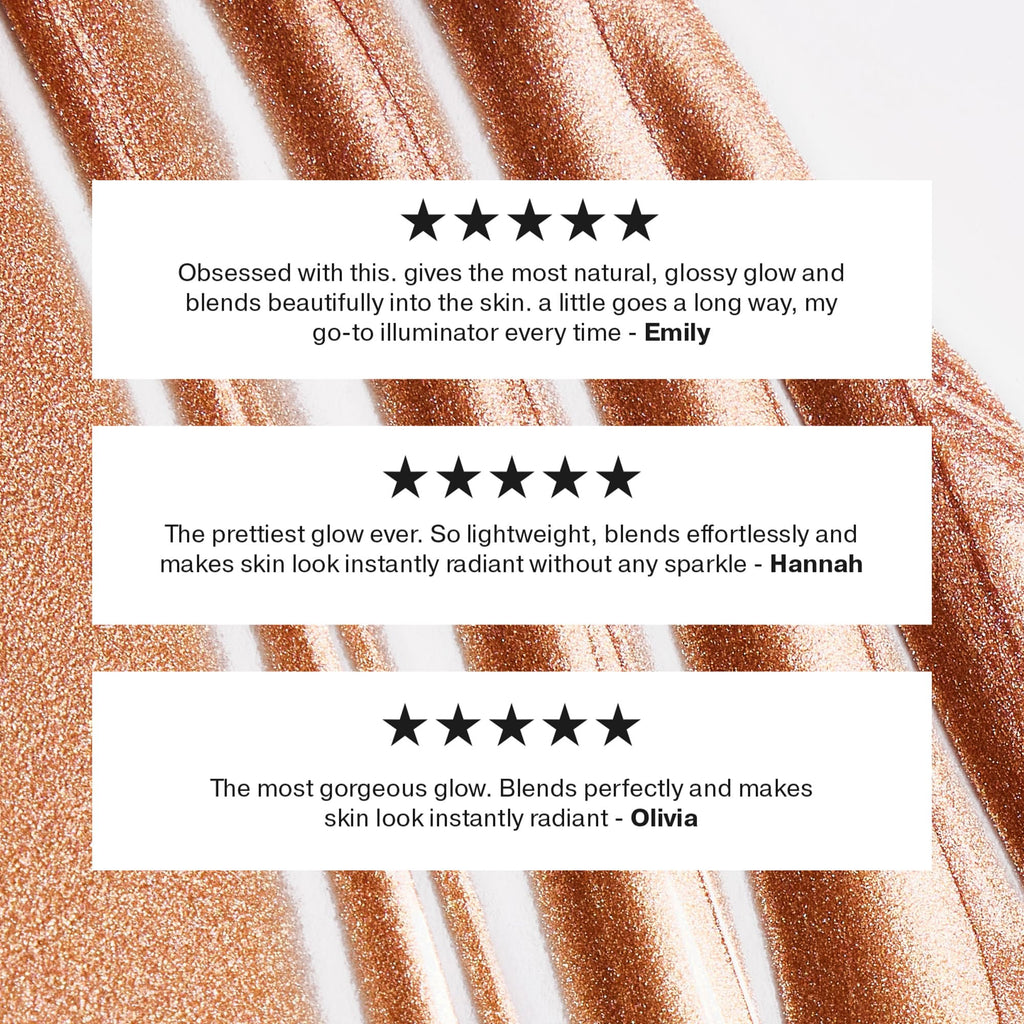 ICONIC LONDON Illuminator | Liquid Highlighting Drops for a Radiant Glow, Cruelty-Free, Vegan Makeup, Original (Champagne Shimmer) 0.45 Fl oz - TrustMedUSA