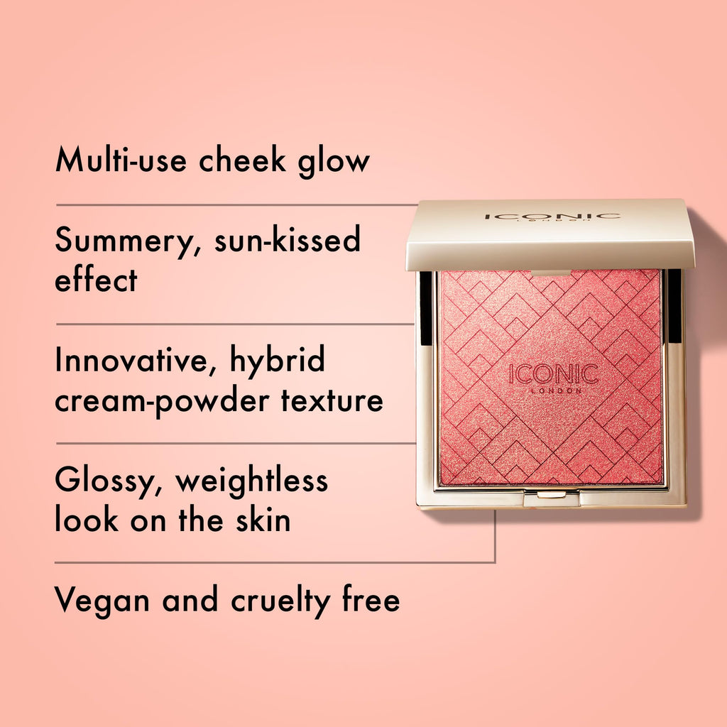 ICONIC LONDON Kissed by the Sun | Multi-Use Blush, Bronzer, & Highlighter, For All Skin Types, Cruelty-Free, Vegan Makeup, (Hot Stuff) 0.17 oz - Maple Wellness Supplements