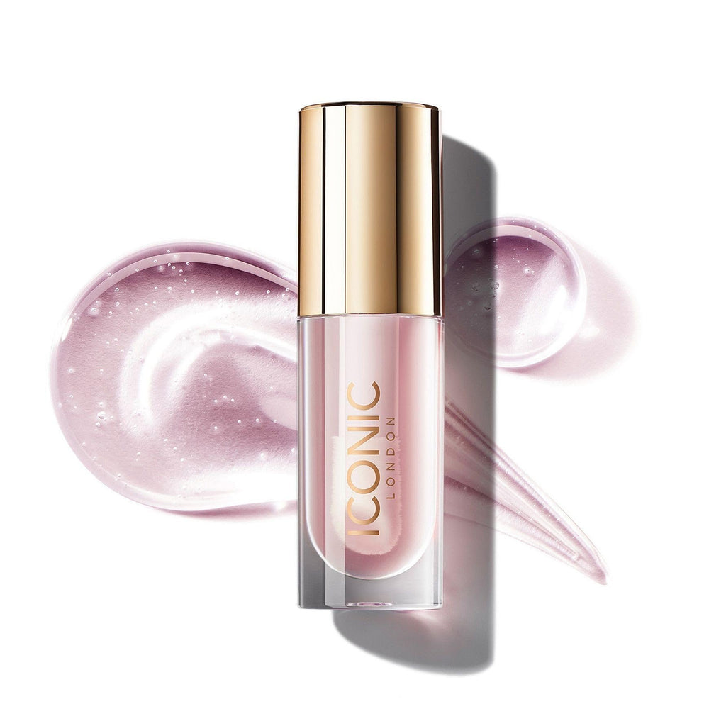 ICONIC LONDON Lustre Lip Oil | Non Sticky, Moisturizing and High Shine Lip Oil, Containing Vitamin C and Hyaluronic Acid, Cruelty Free, Vegan Makeup, Sugar Mama (Pink), 6 mL/ 0.2 Fl Oz - Maple Wellness Supplements