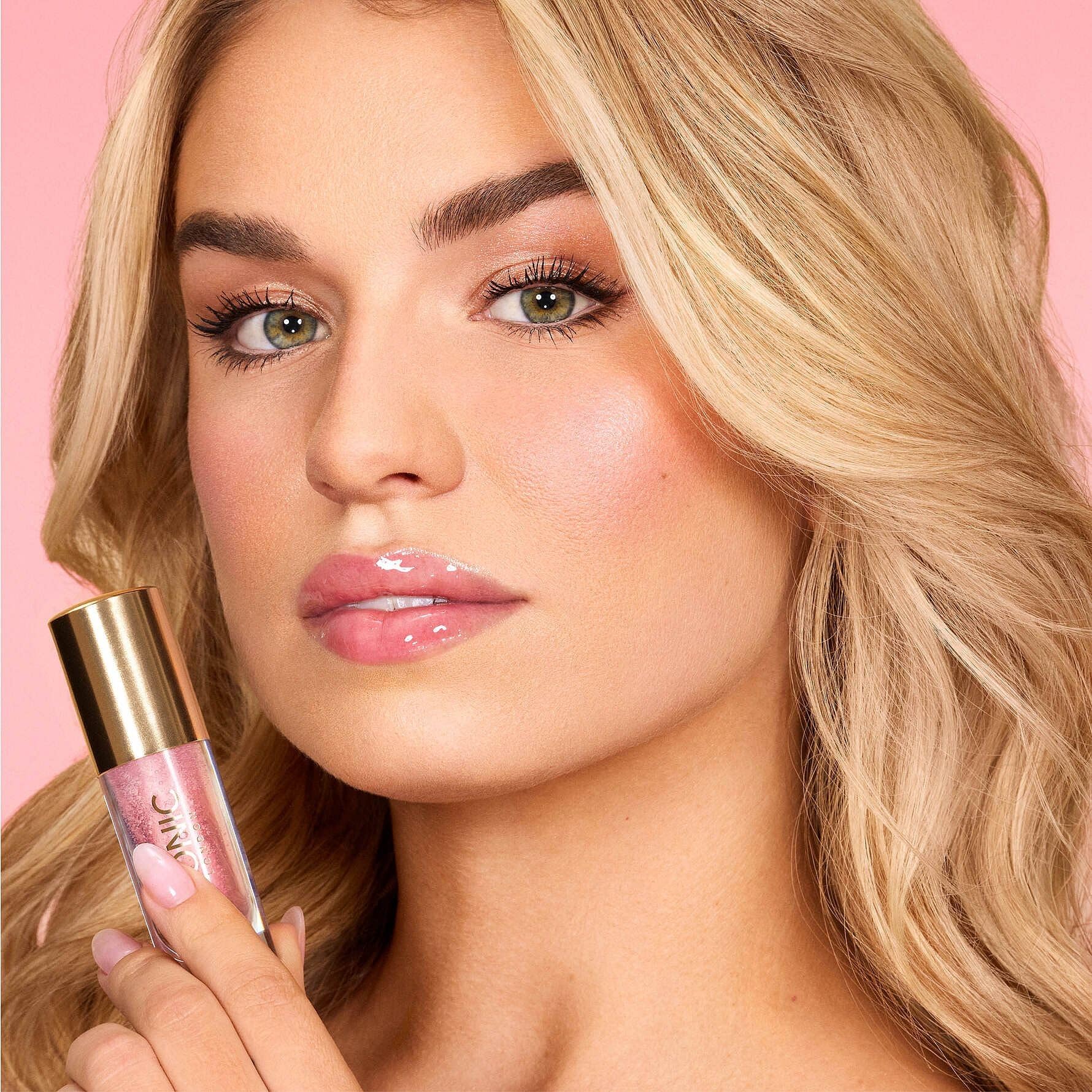 ICONIC LONDON Lustre Lip Oil | Non Sticky, Moisturizing and High Shine Lip Oil, Containing Vitamin C and Hyaluronic Acid, Cruelty Free, Vegan Makeup, Sugar Mama (Pink), 6 mL/ 0.2 Fl Oz - Maple Wellness Supplements
