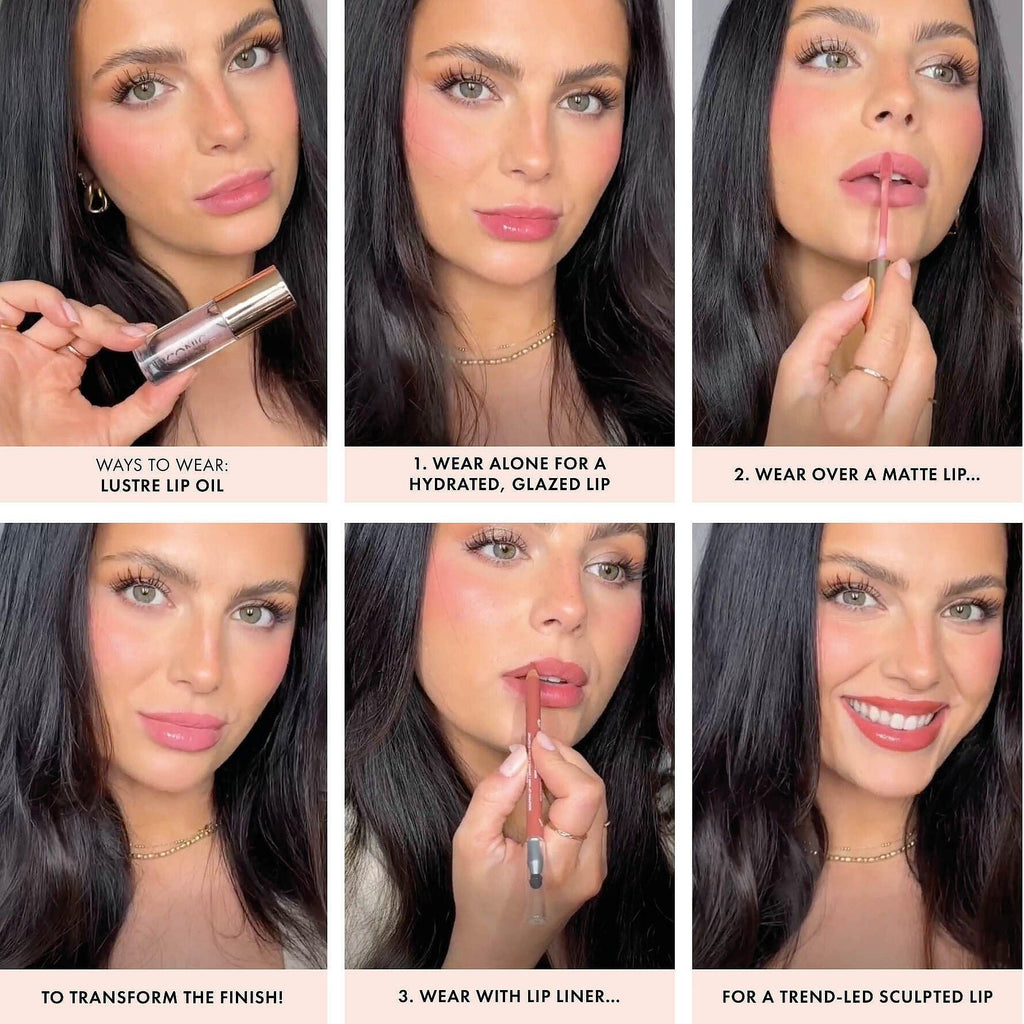 ICONIC LONDON Lustre Lip Oil | Non Sticky, Moisturizing and High Shine Lip Oil, Containing Vitamin C and Hyaluronic Acid, Cruelty Free, Vegan Makeup, Sugar Mama (Pink), 6 mL/ 0.2 Fl Oz - Maple Wellness Supplements
