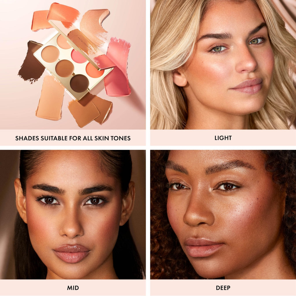 ICONIC LONDON Multi-Use Cream Blush, Bronze and Highlight Palette | Cruelty-Free, Vegan Makeup - Maple Wellness Supplements