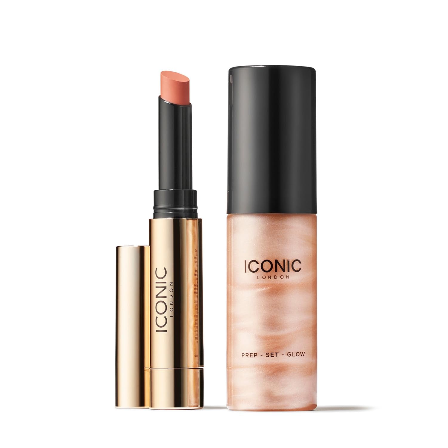 ICONIC LONDON Power Couple Gift Set | Includes Melting Touch Lip Balm (Undone) and Prep-Set-Glow (Original) - Maple Wellness Supplements