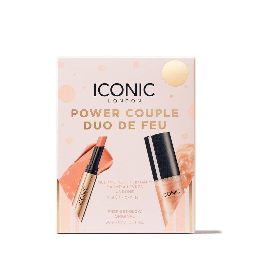 ICONIC LONDON Power Couple Gift Set | Includes Melting Touch Lip Balm (Undone) and Prep-Set-Glow (Original) - Maple Wellness Supplements