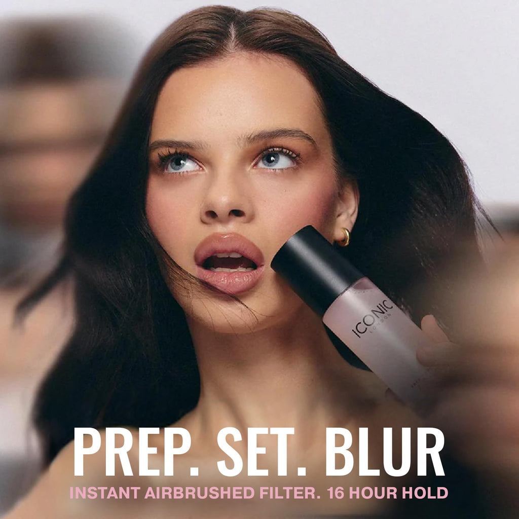 ICONIC LONDON Prep Set Blur Setting Spray | Makeup Fixing Spray, Blurs Imperfections and Gives Skin a Radiant Glow, Vegan Makeup, 30 mL / 1 Fl Oz. - Maple Wellness Supplements