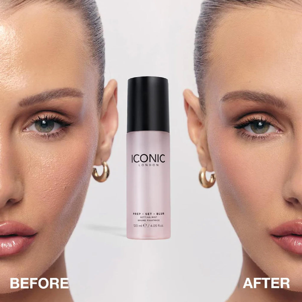 ICONIC LONDON Prep Set Blur Setting Spray | Makeup Fixing Spray, Blurs Imperfections and Gives Skin a Radiant Glow, Vegan Makeup, 30 mL / 1 Fl Oz. - Maple Wellness Supplements